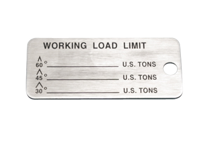 Stainless Steel Sling Identification Tag, S0600-0